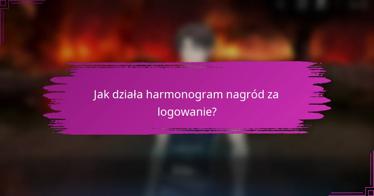 Jak działa harmonogram nagród za logowanie?